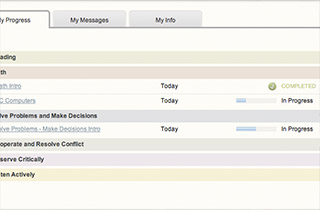 Learners are able to track their progress.