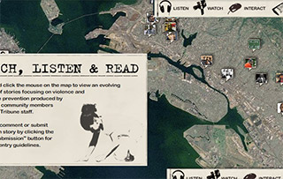 An interactive rich-media website was developed that provided key statistics and information on the topic of homicide in the inner city.
