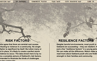 R&D<sup>2</sup> collaborated closely with 49th Parallel Productions – new media journalists to fulfill the vision. The project was supported by the Oakland Tribune and Indie-Bay-Area.