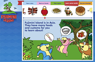The Fujimini Book Series (ebooks, apps) are based around pan-Asian themes.