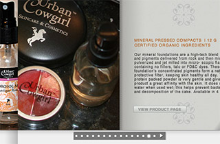 Flash-based Flip Book based on the physical flip book included a line of organic products to meet current trends.