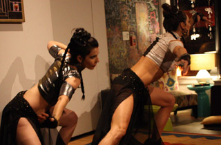 Dancers rehearsing.